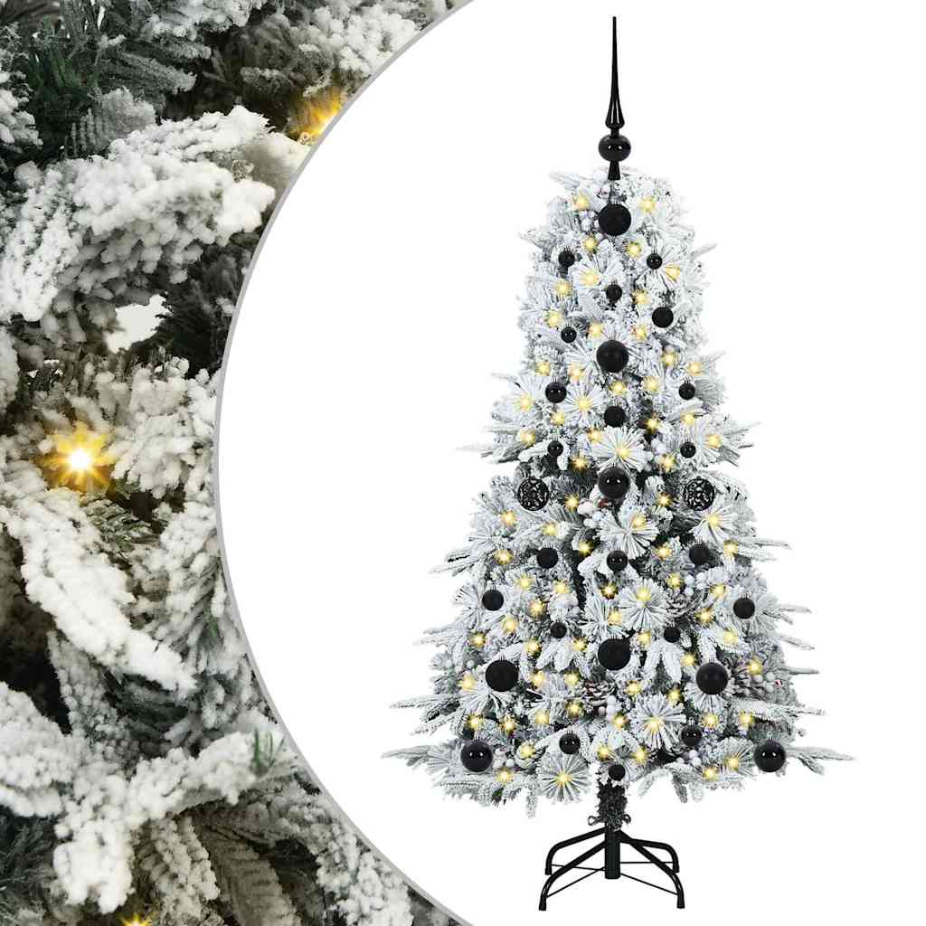 Vidaxl kunstmatige inklapbare kerstboom wit 120 cm pe en pvc