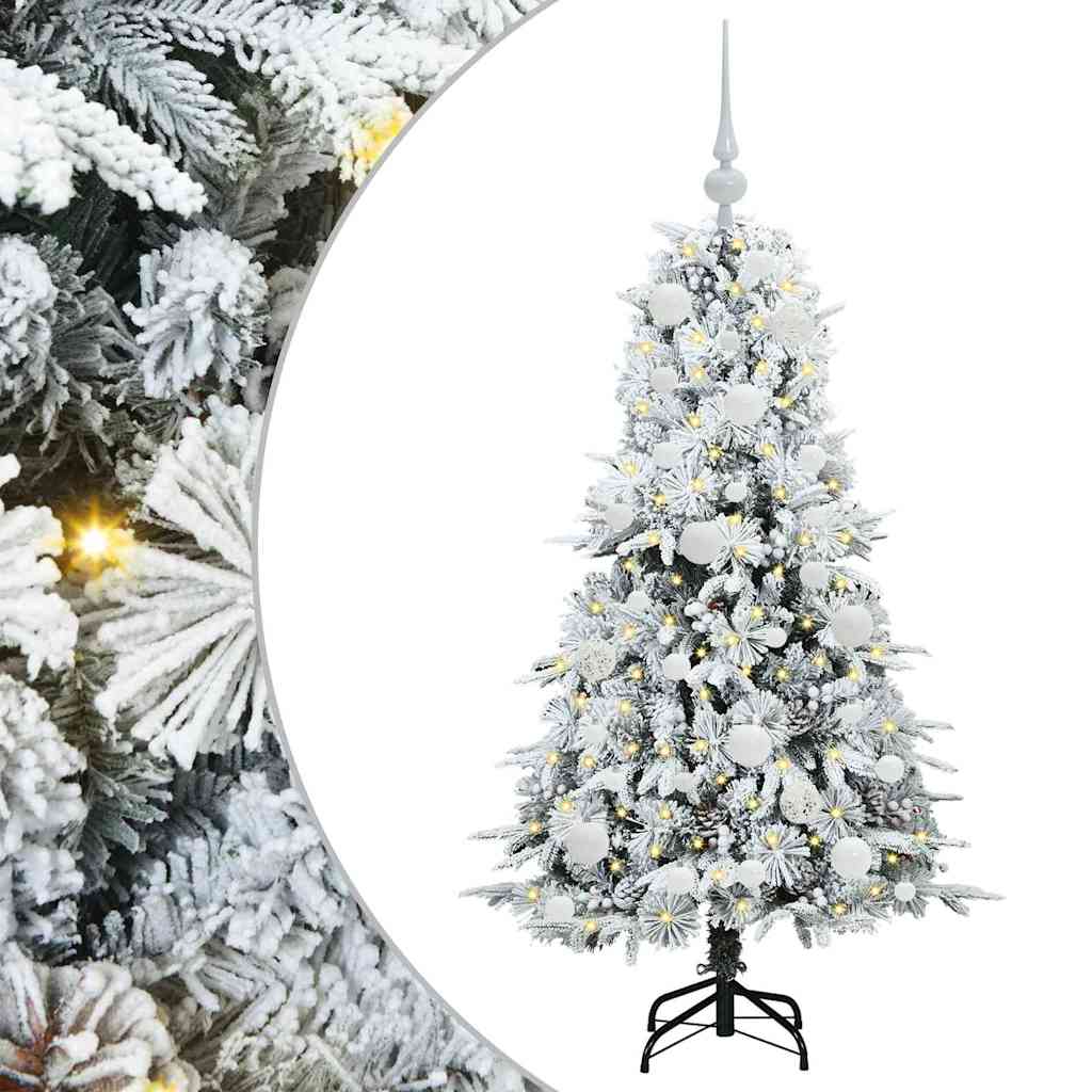 Vidaxl kunstmatige inklapbare kerstboom wit 120 cm pe en pvc