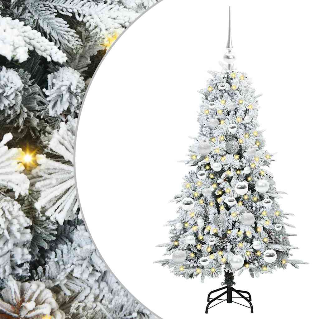 Vidaxl kunstmatige inklapbare kerstboom wit 120 cm pe en pvc