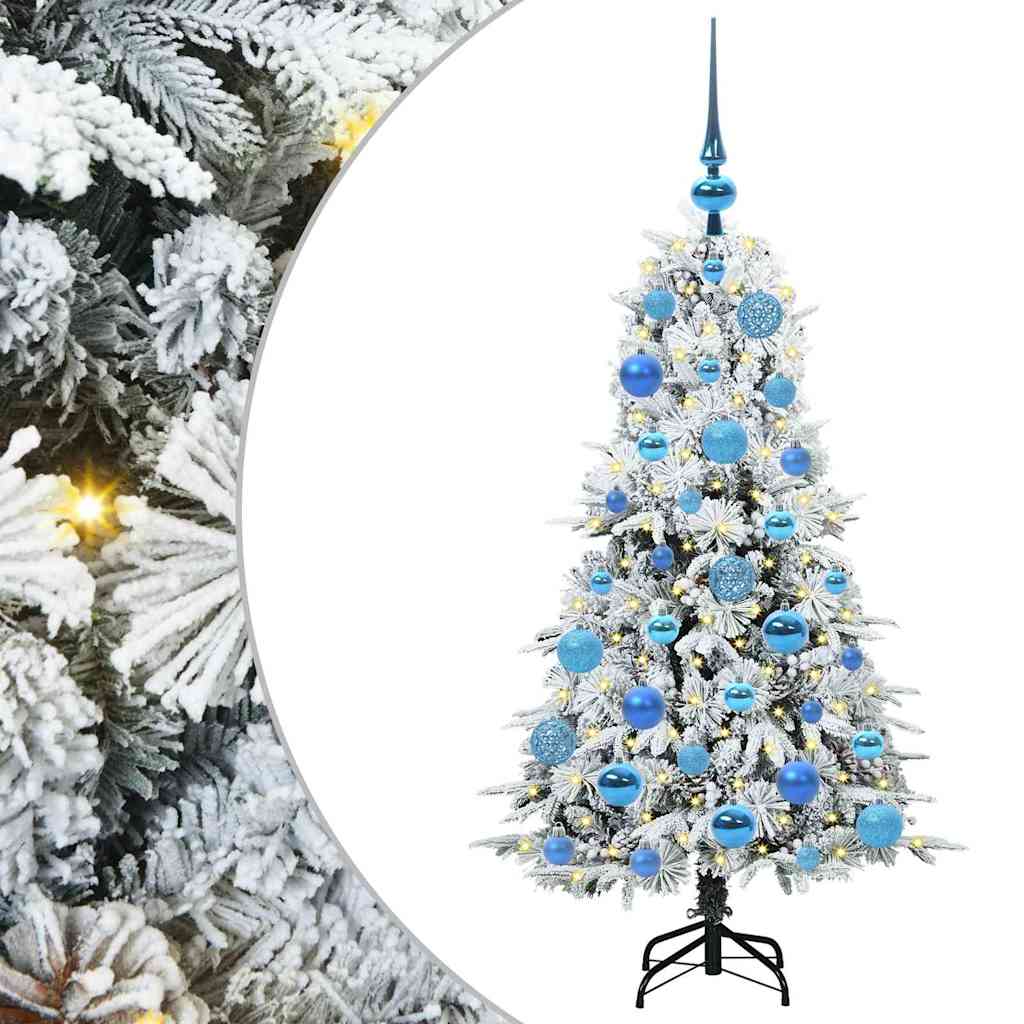 Vidaxl kunstmatige inklapbare kerstboom wit 120 cm pe en pvc