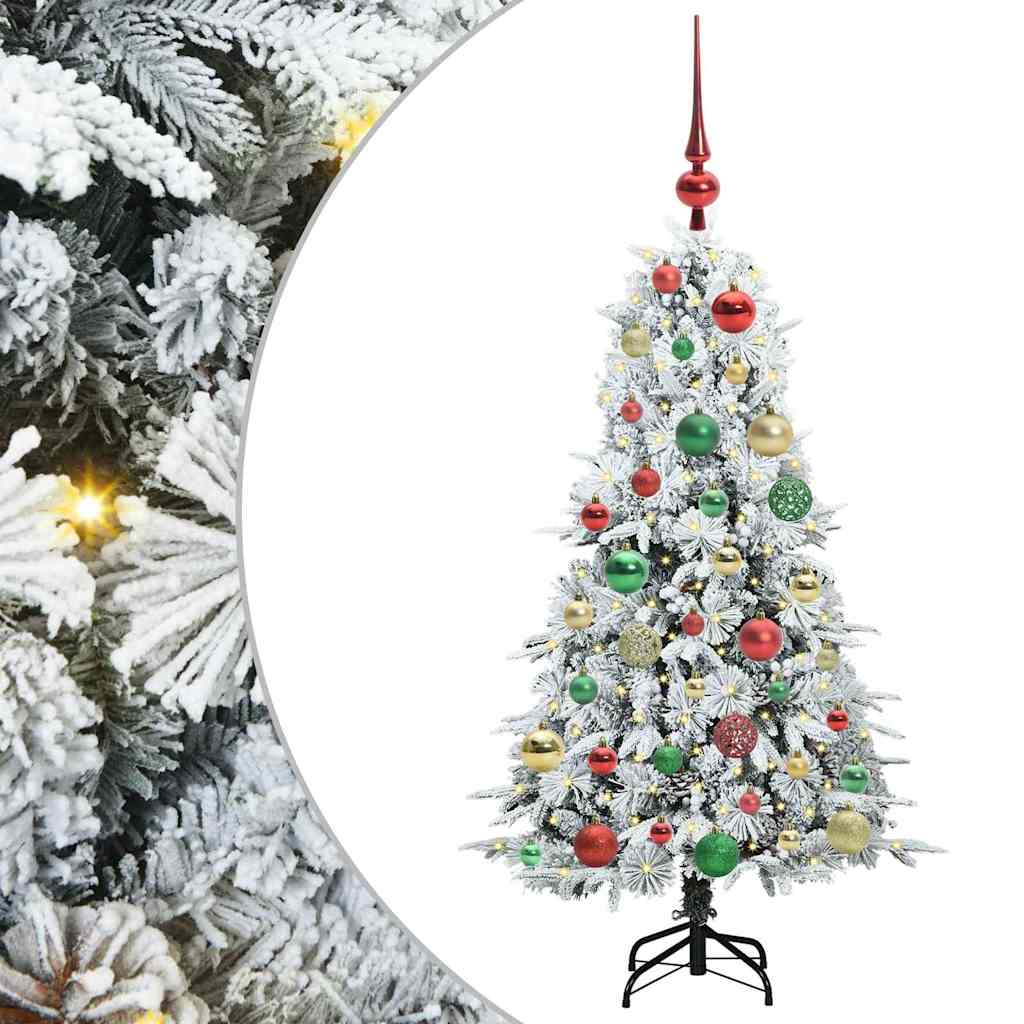 Vidaxl kunstmatige inklapbare kerstboom wit 120 cm pe en pvc