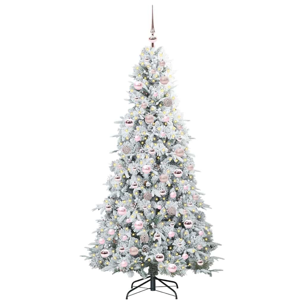 Vidaxl kunstmatige inklapbare kerstboom wit 180 cm pe en pvc