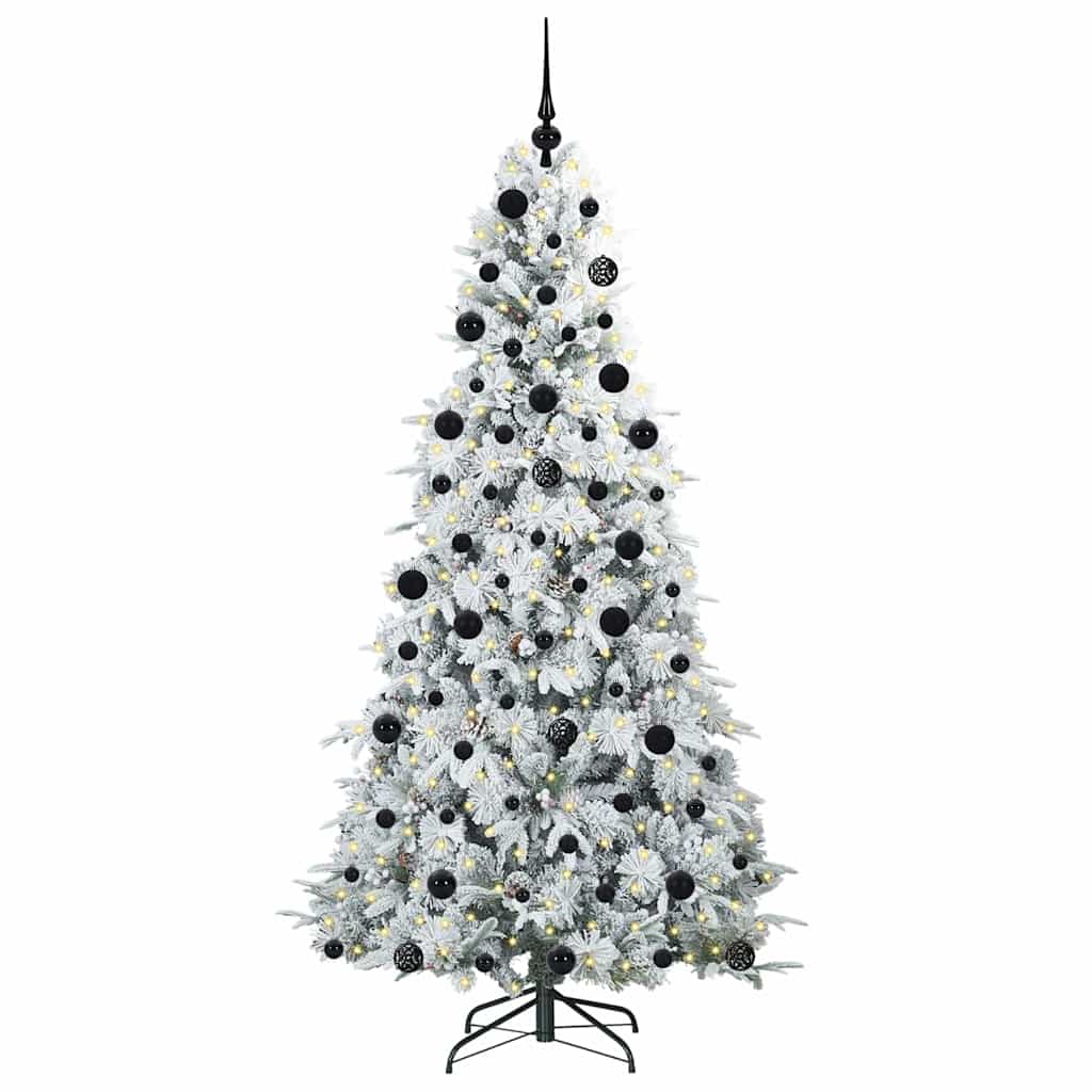Vidaxl kunstmatige inklapbare kerstboom wit 210 cm pe en pvc