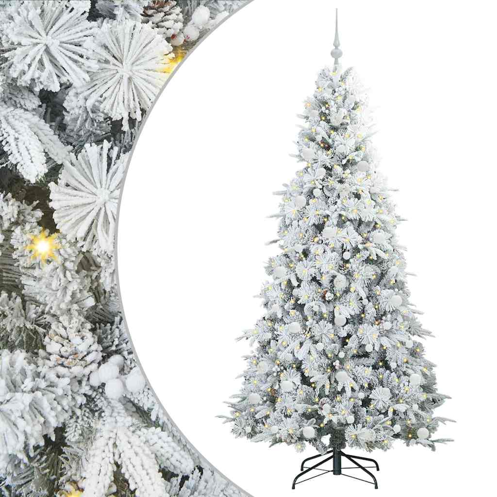 Vidaxl kunstmatige inklapbare kerstboom wit 210 cm pe en pvc