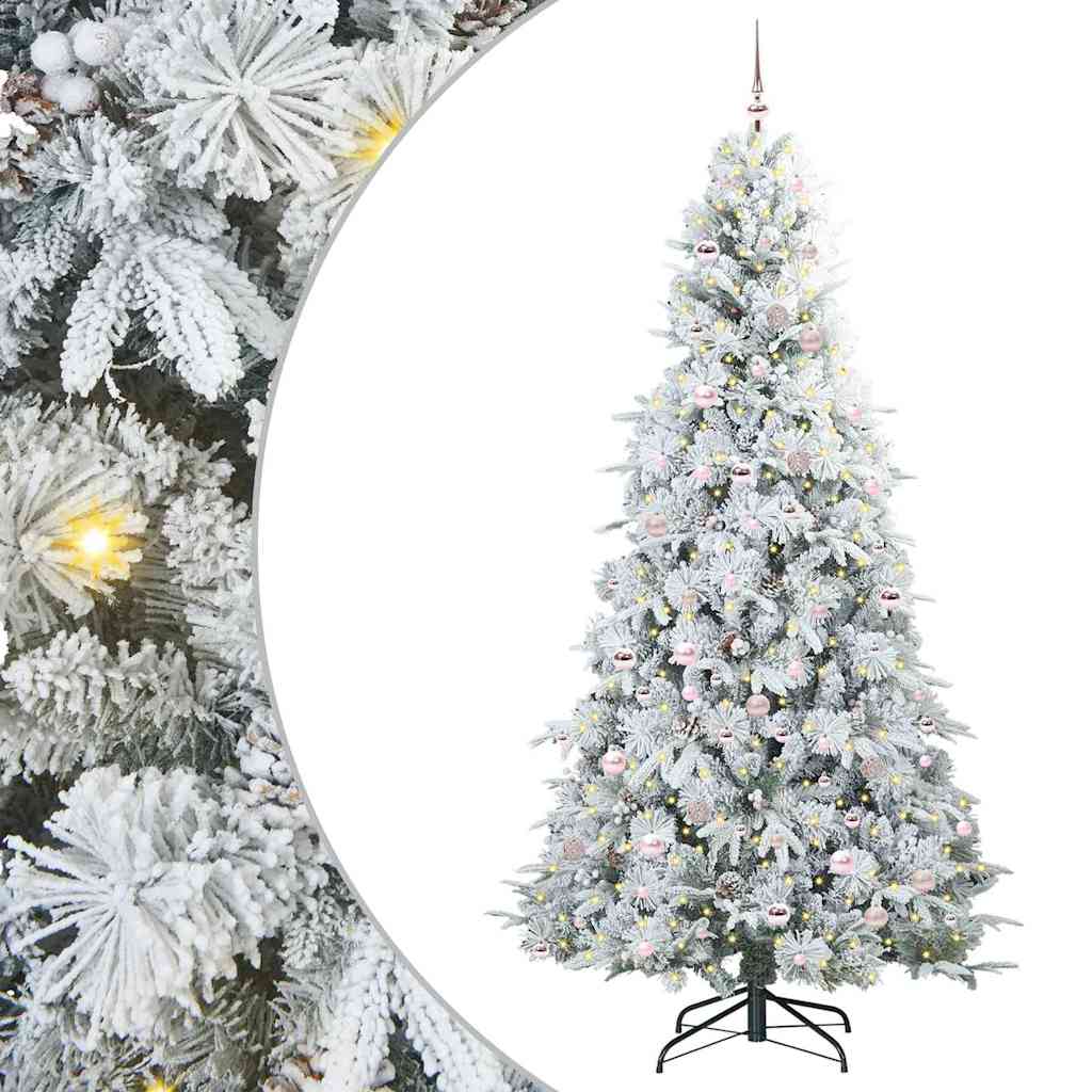 Vidaxl kunstmatige inklapbare kerstboom wit 240 cm pe en pvc