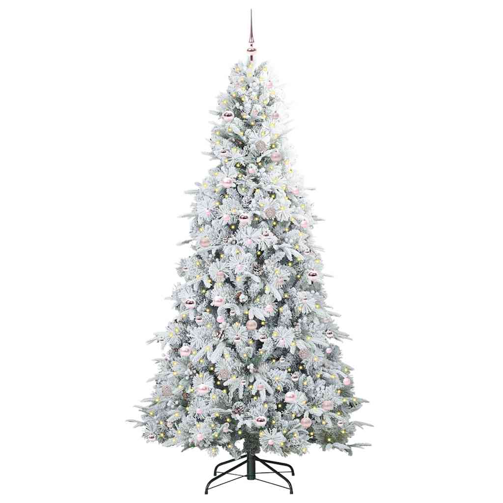 Vidaxl kunstmatige inklapbare kerstboom wit 240 cm pe en pvc