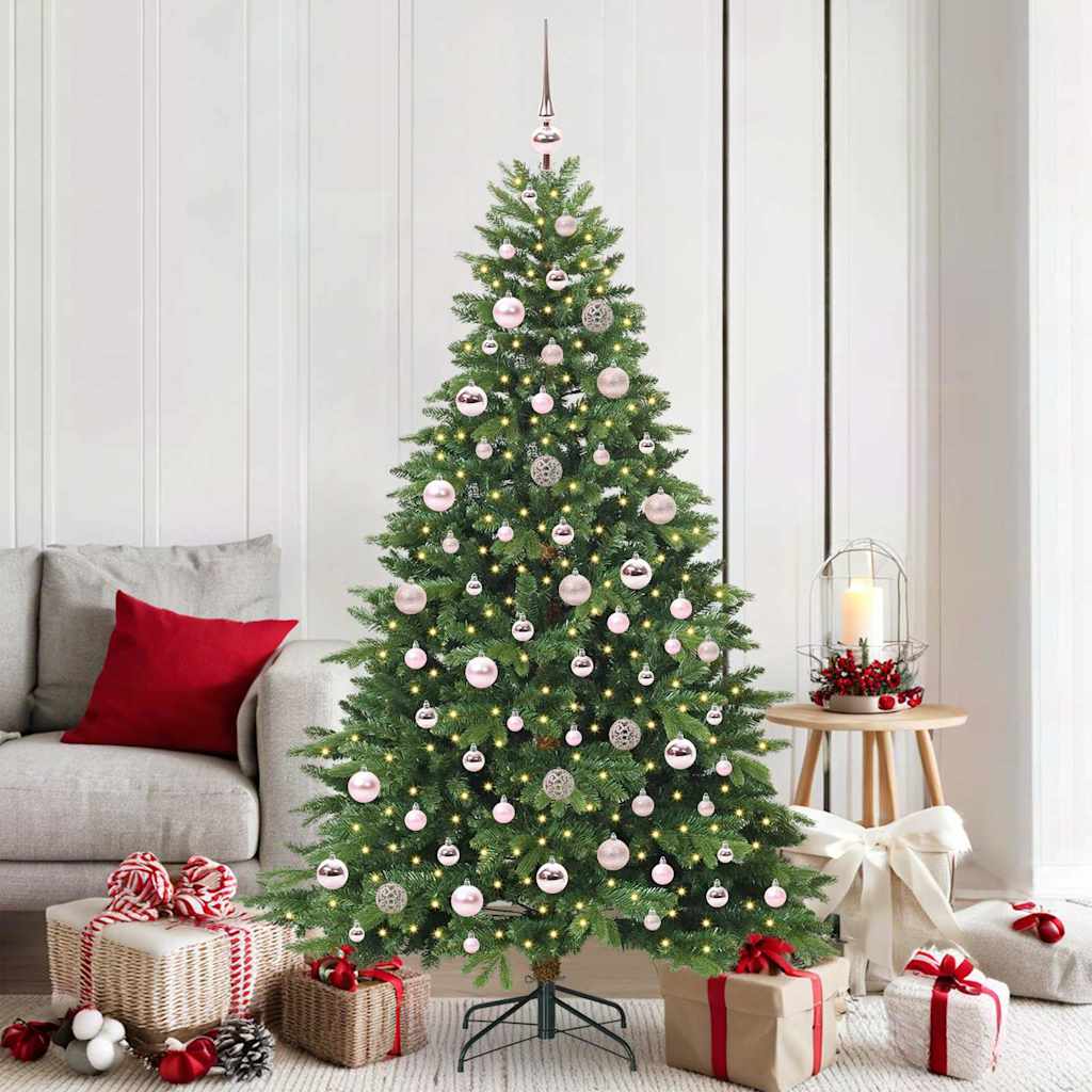 Vidaxl kunstkerstboom met 300 led met standaard groen 180 cm pe en pvc