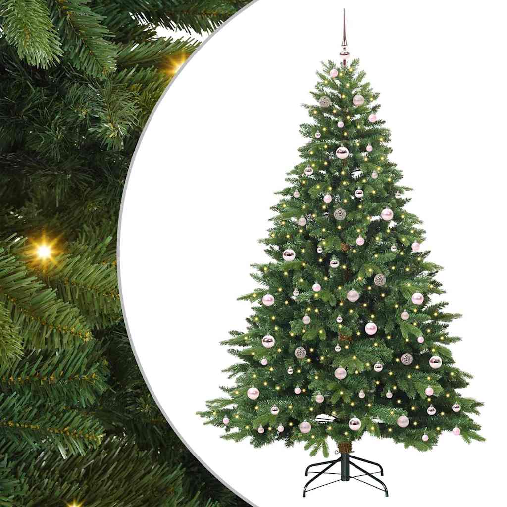 Vidaxl kunstkerstboom met 300 led met standaard groen 210 cm pe en pvc