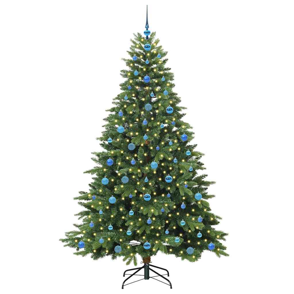 Vidaxl kunstkerstboom met 300 led met standaard groen 210 cm pe en pvc