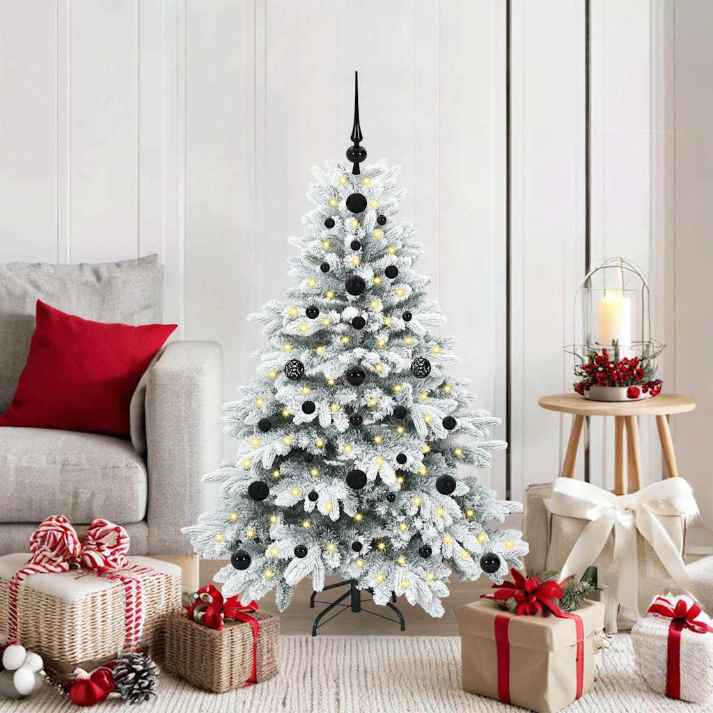 Vidaxl kunstkerstboom met 150 led met standaard wit 120 cm pe en pvc