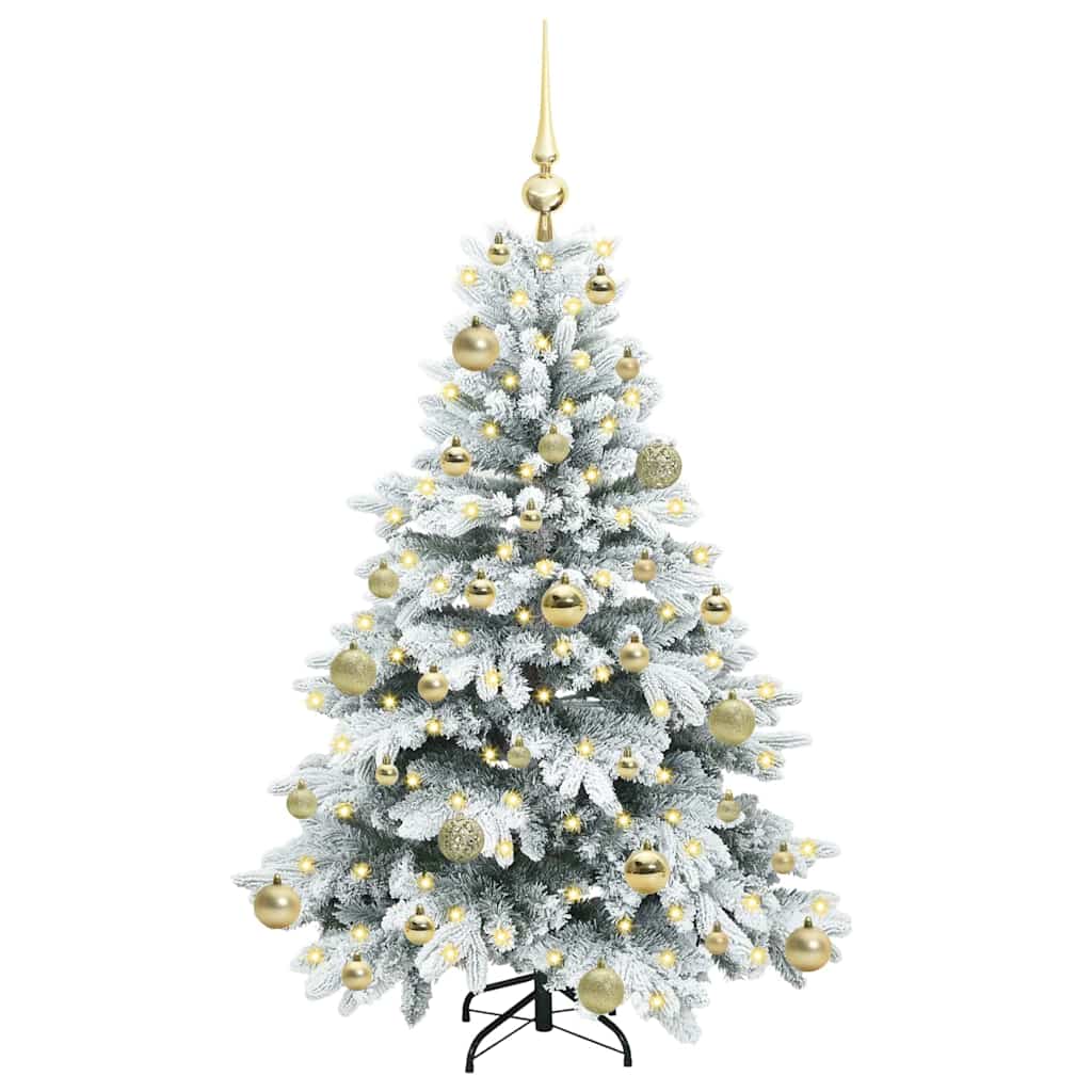 Vidaxl kunstkerstboom met 150 led met standaard wit 120 cm pe en pvc