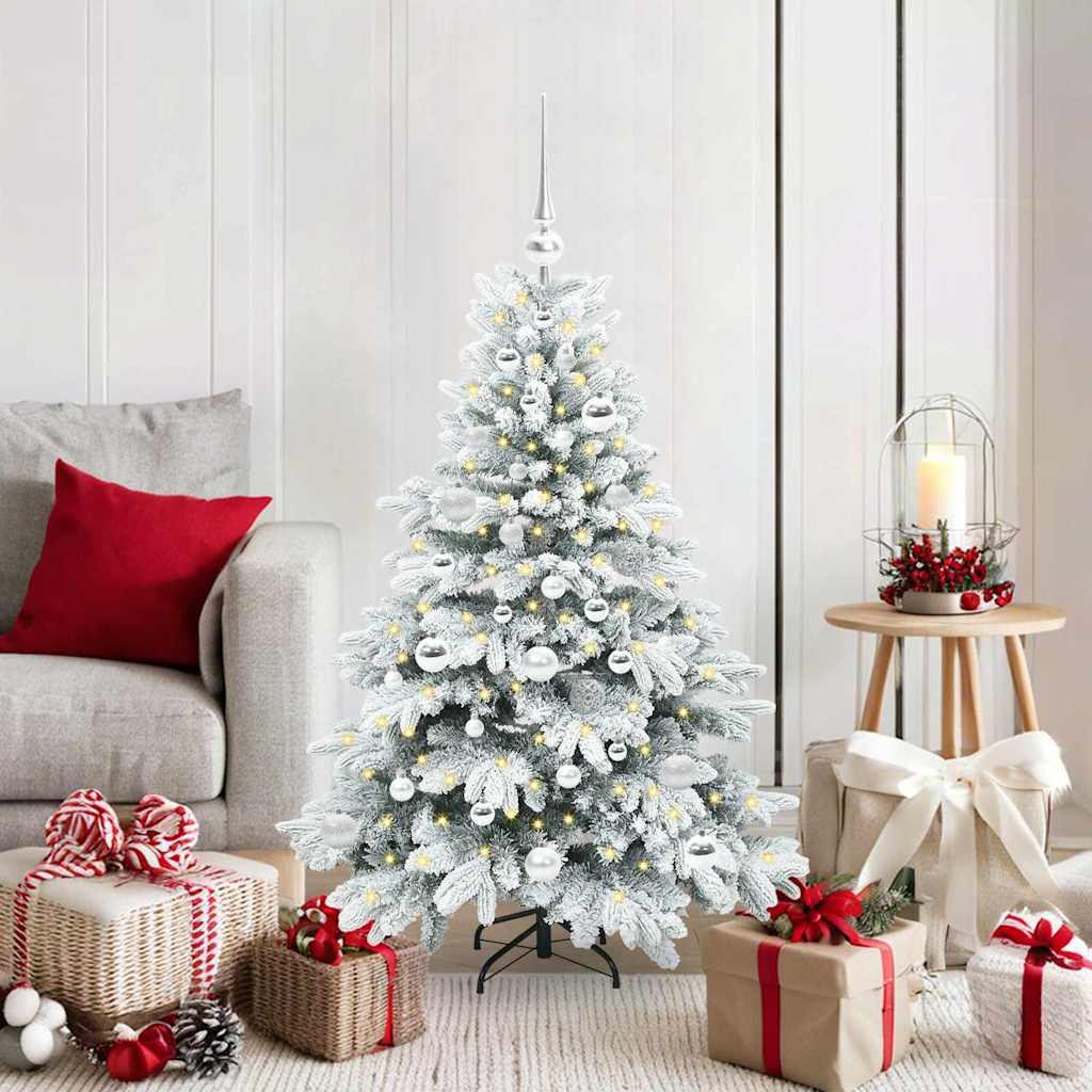 Vidaxl kunstkerstboom met 150 led met standaard wit 120 cm pe en pvc