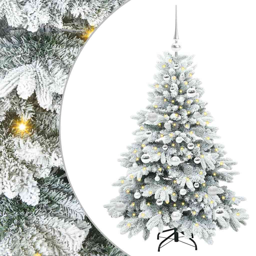Vidaxl kunstkerstboom met 150 led met standaard wit 120 cm pe en pvc