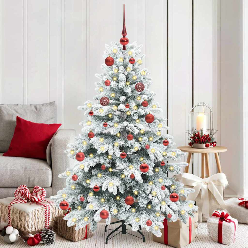 Vidaxl kunstkerstboom met 150 led met standaard wit 150 cm pe en pvc
