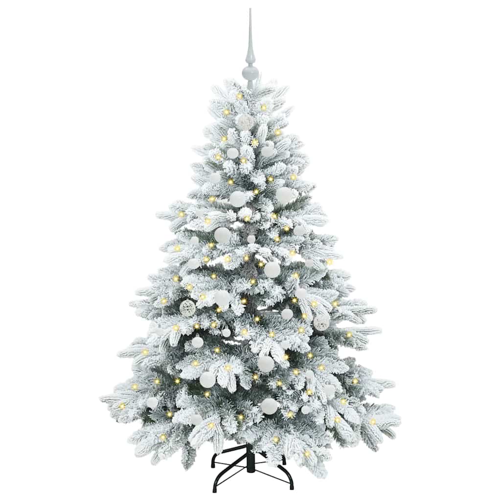 Vidaxl kunstkerstboom met 150 led met standaard wit 150 cm pe en pvc