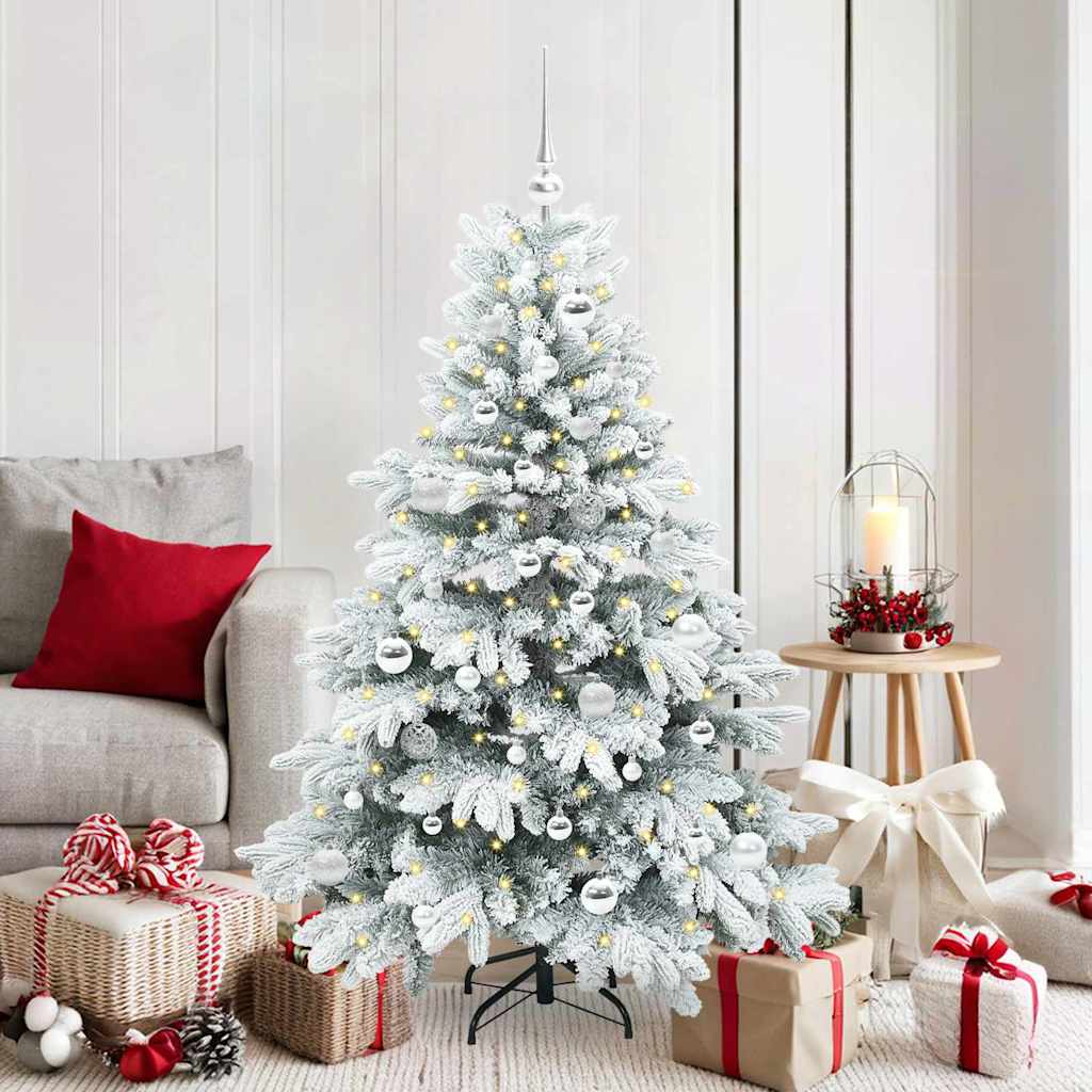 Vidaxl kunstkerstboom met 150 led met standaard wit 150 cm pe en pvc