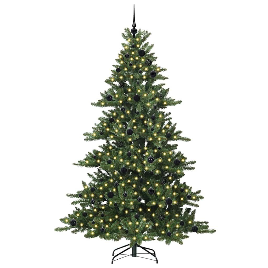 Vidaxl kunstmatige inklapbare kerstboom groen 210 cm pvc en staal