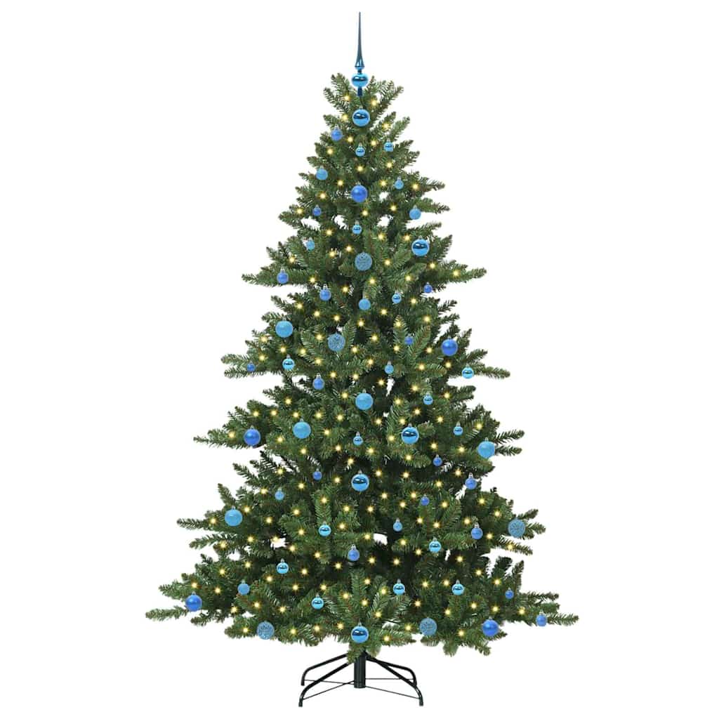 Vidaxl kunstmatige inklapbare kerstboom groen 210 cm pvc en staal