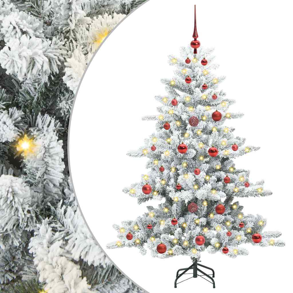 Vidaxl kunstmatige inklapbare kerstboom wit 150 cm pvc en staal