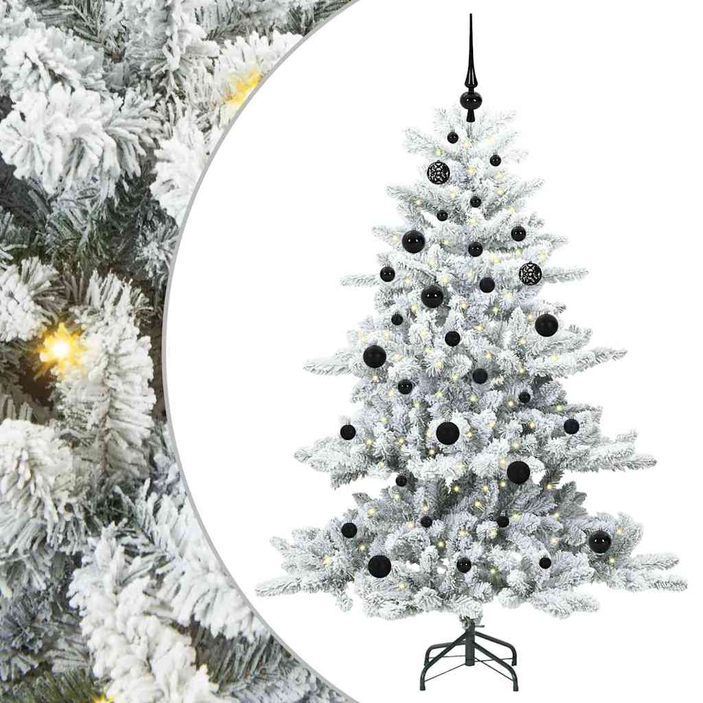 Vidaxl kunstmatige inklapbare kerstboom wit 150 cm pvc en staal
