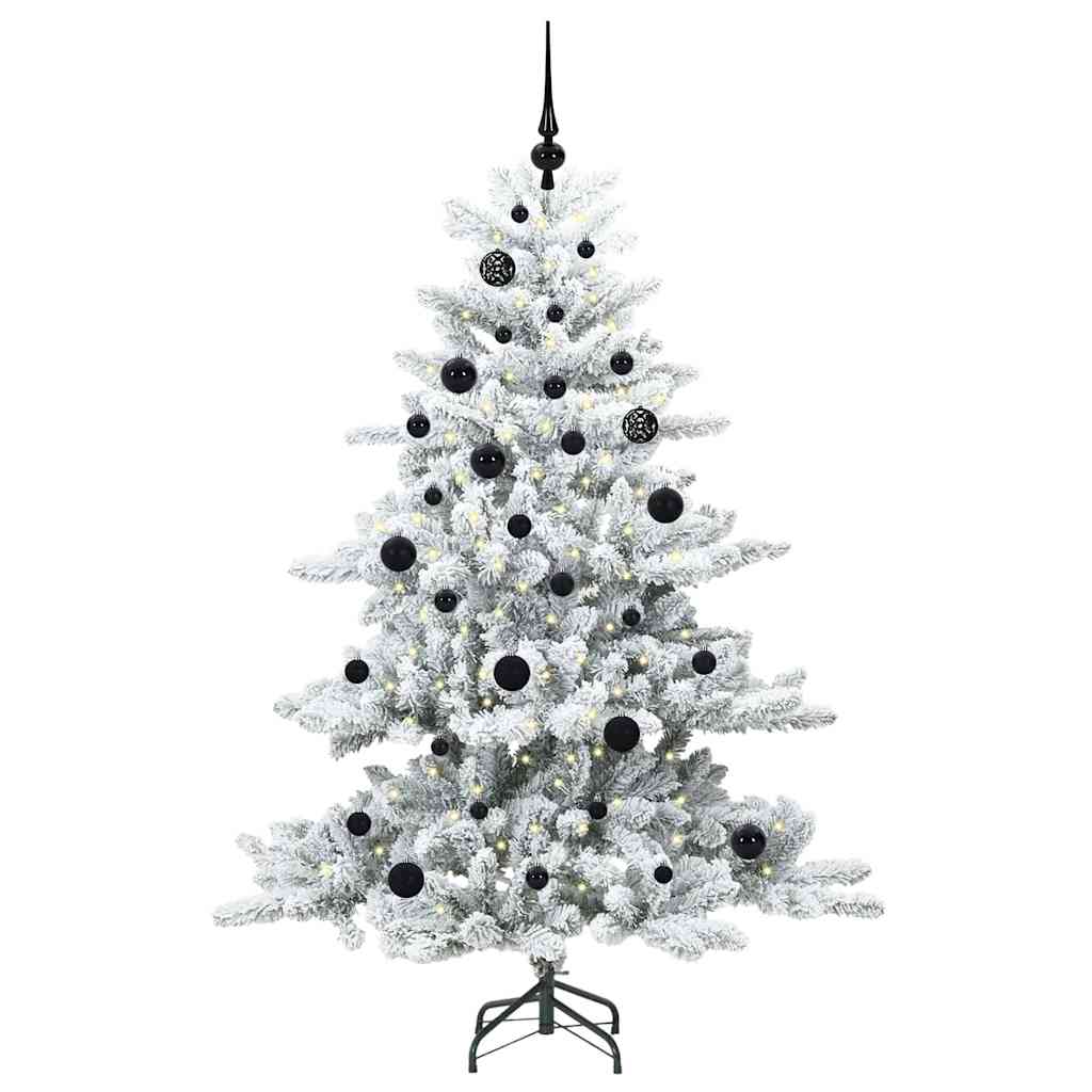 Vidaxl kunstmatige inklapbare kerstboom wit 150 cm pvc en staal