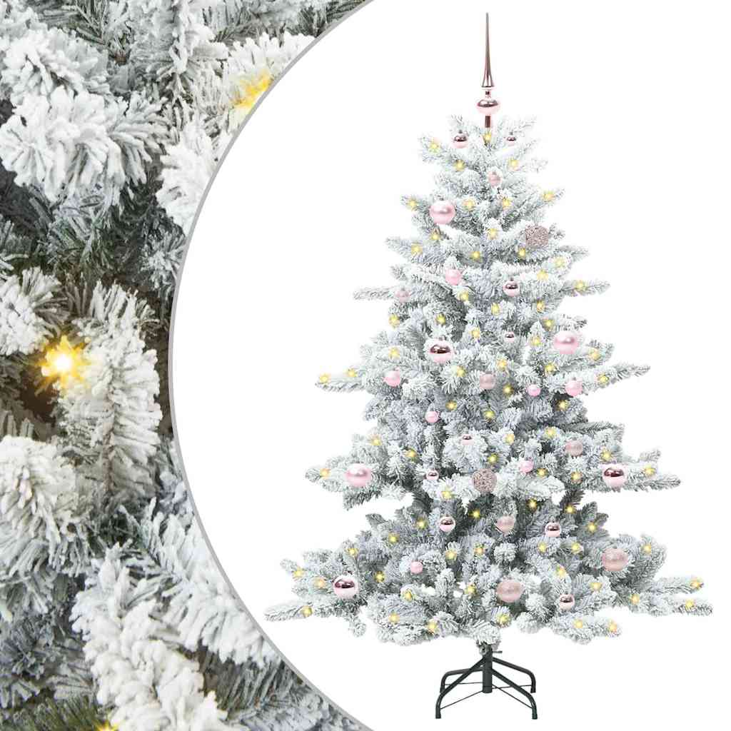 Vidaxl kunstmatige inklapbare kerstboom wit 150 cm pvc en staal
