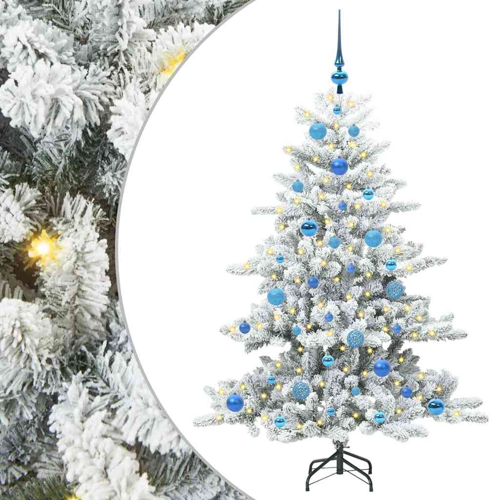 Vidaxl kunstmatige inklapbare kerstboom wit 150 cm pvc en staal