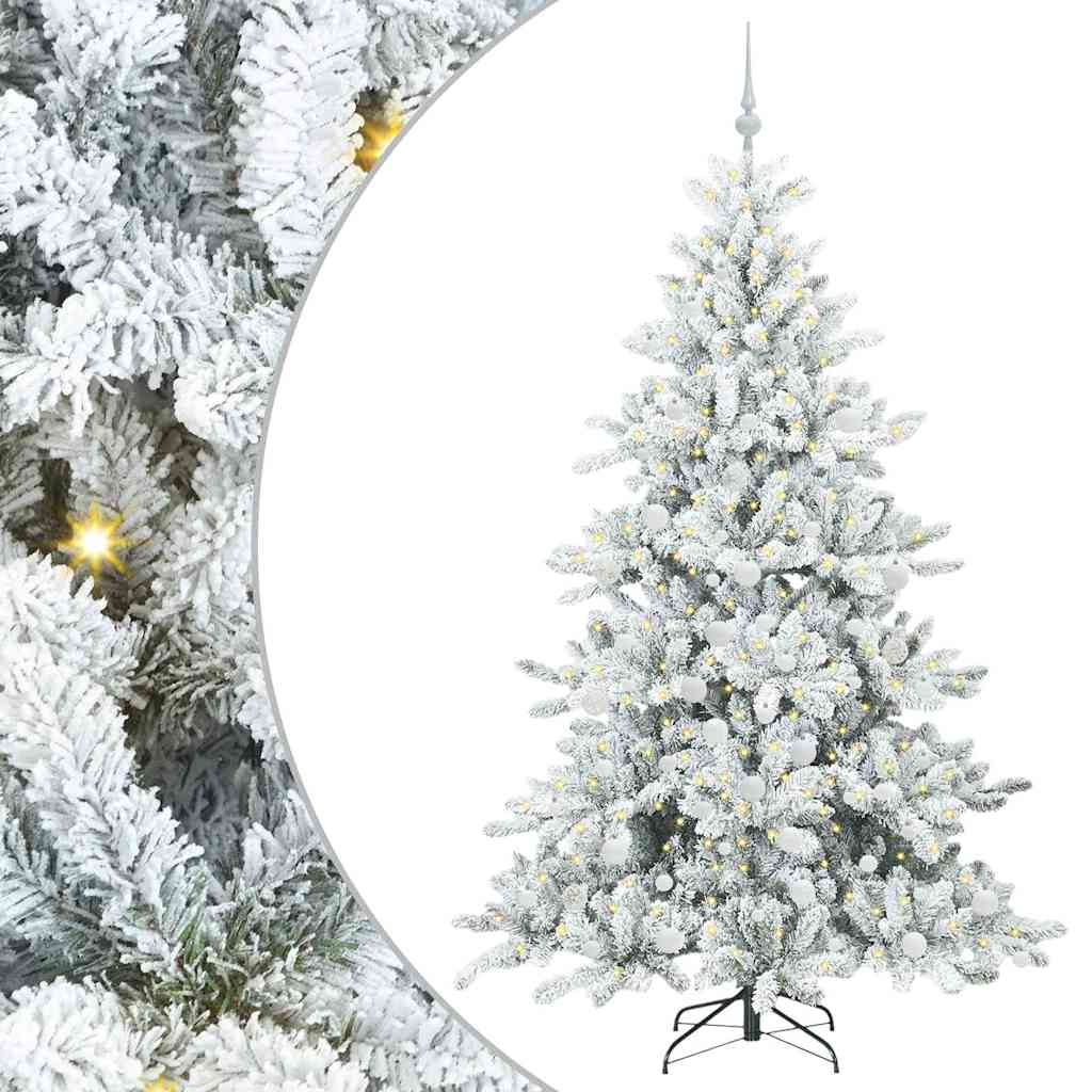 Vidaxl kunstmatige inklapbare kerstboom wit 180 cm pvc en staal