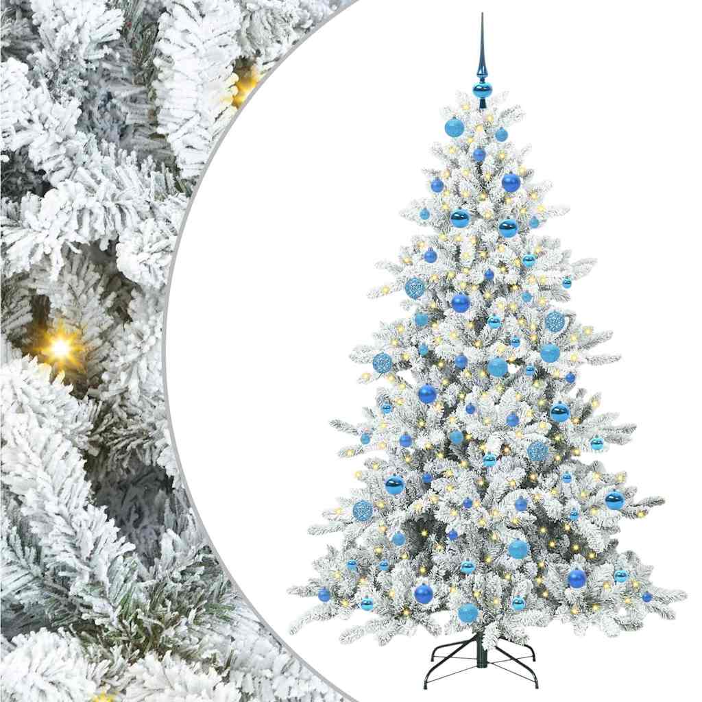 Vidaxl kunstmatige inklapbare kerstboom wit 180 cm pvc en staal