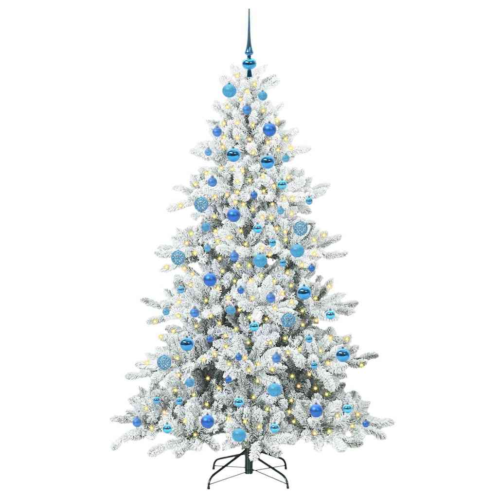 Vidaxl kunstmatige inklapbare kerstboom wit 180 cm pvc en staal