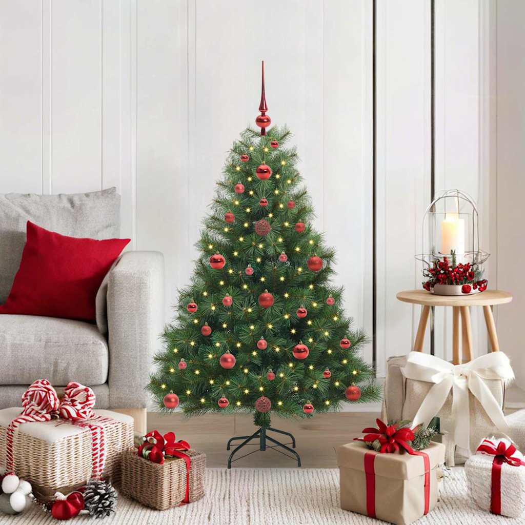 Vidaxl kunstkerstboom met 150 led met standaard groen 120 cm pe en pvc