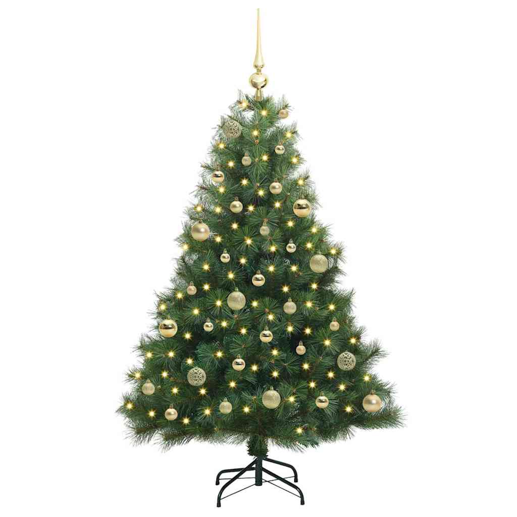 Vidaxl kunstkerstboom met 150 led met standaard groen 150 cm pe en pvc