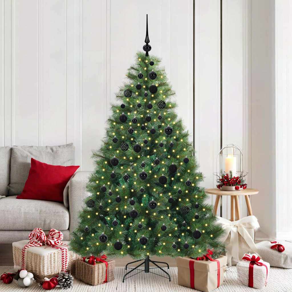 Vidaxl kunstkerstboom met 300 led met standaard groen 180 cm pe en pvc