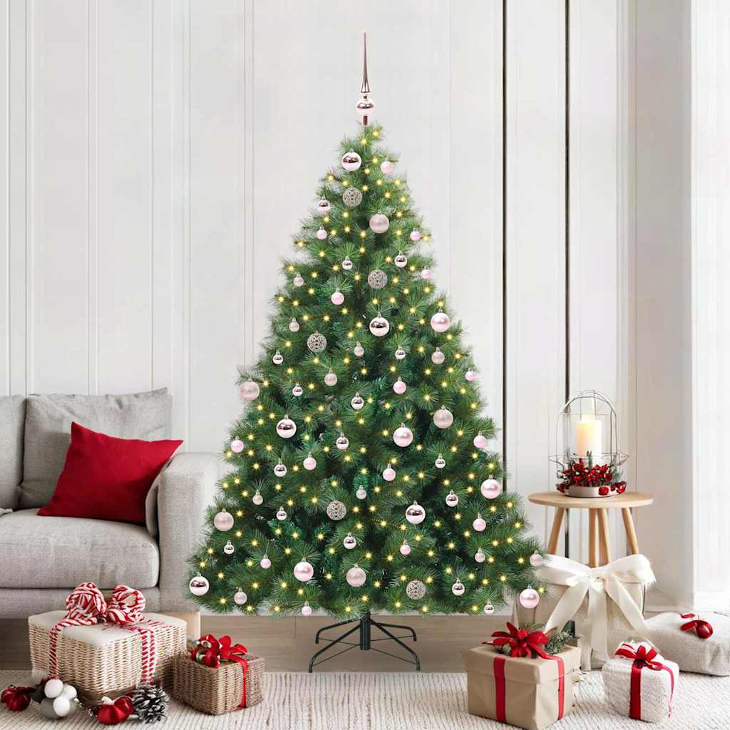 Vidaxl kunstkerstboom met 300 led met standaard groen 180 cm pe en pvc