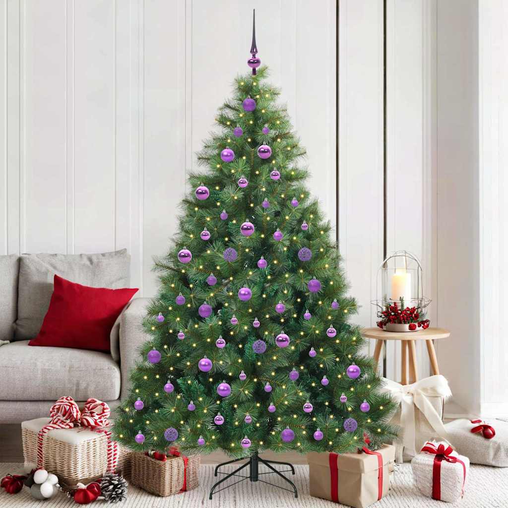 Vidaxl kunstkerstboom met 300 led met standaard groen 180 cm pe en pvc