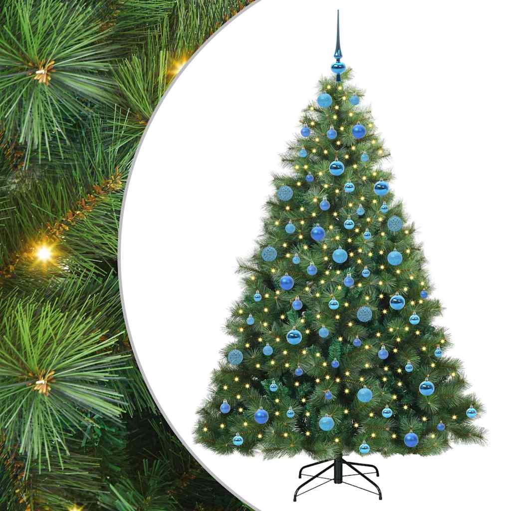Vidaxl kunstkerstboom met 300 led met standaard groen 180 cm pe en pvc