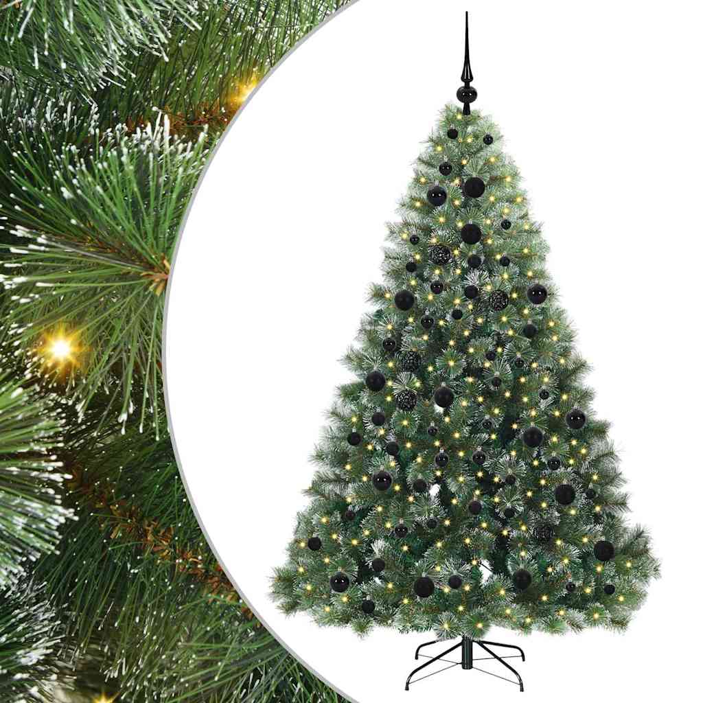 Vidaxl kunstkerstboom met 300 led met standaard groen 180 cm pe en pvc