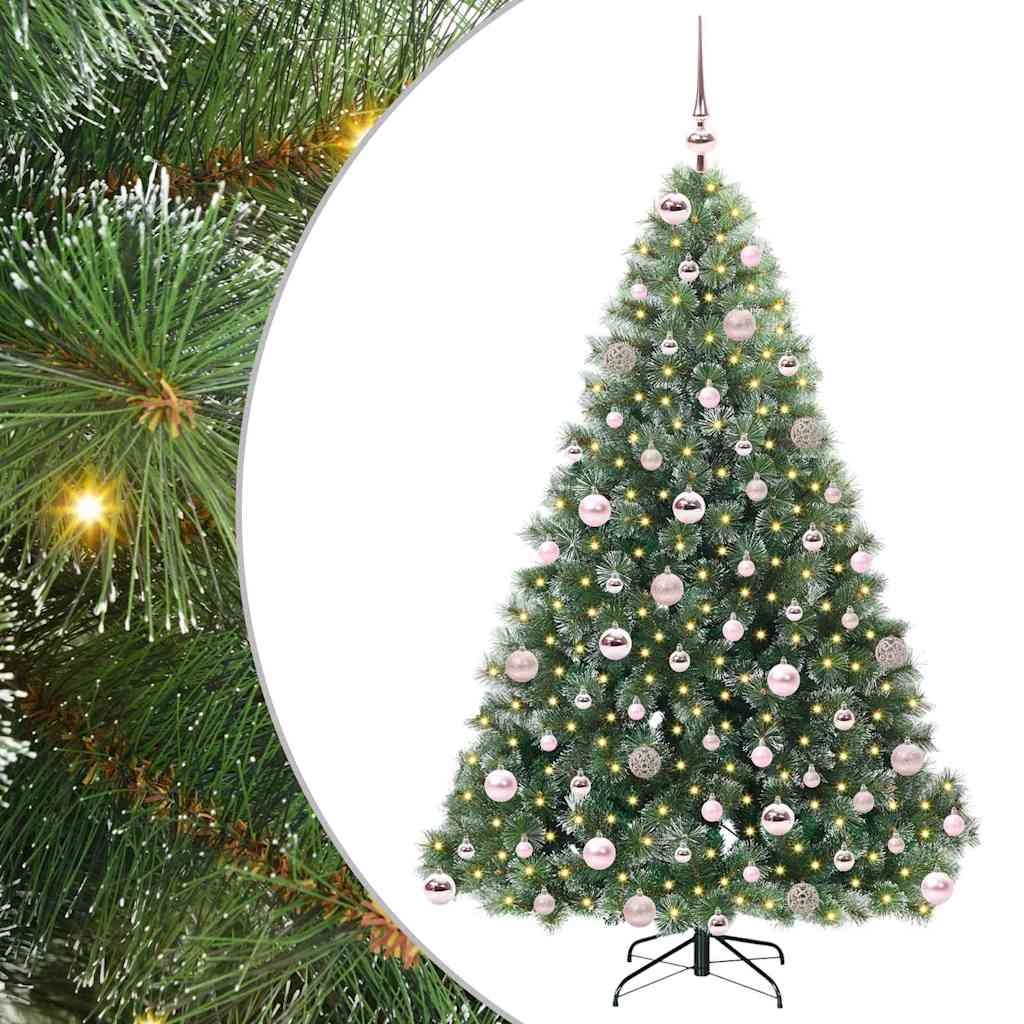 Vidaxl kunstkerstboom met 300 led met standaard groen 180 cm pe en pvc