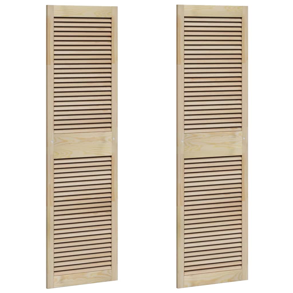 Vidaxl kastdeur 2 pcs naturel 170 x 2,1 x 49,5 cm massief grenenhout