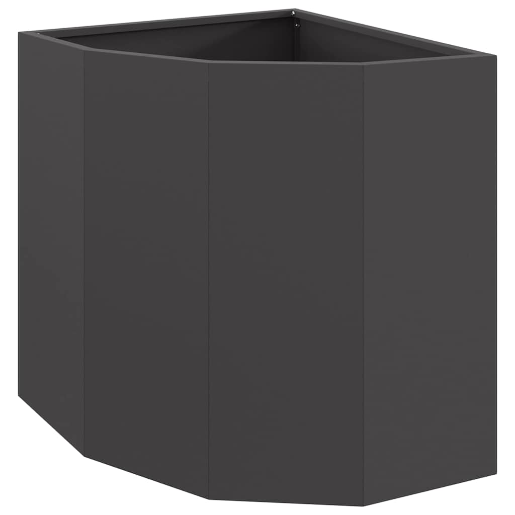 Vidaxl hoek plantbak zwart 45 x 45 x 50 cm staal