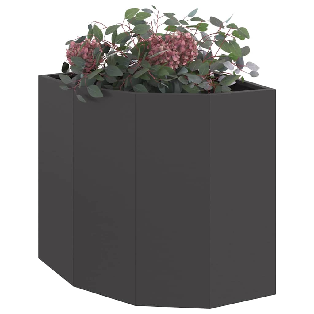 Vidaxl hoek plantbak zwart 45 x 45 x 50 cm staal