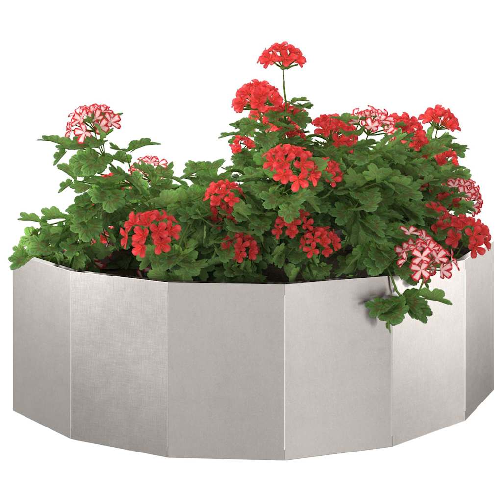 Vidaxl plantenbak zilver 120 x 60 x 35 cm roestvrij staal