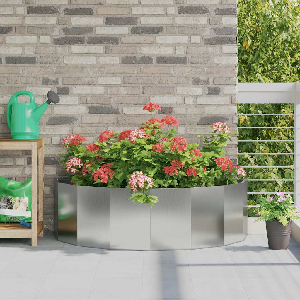 Vidaxl plantenbak zilver 120 x 60 x 35 cm gegalvaniseerd staal