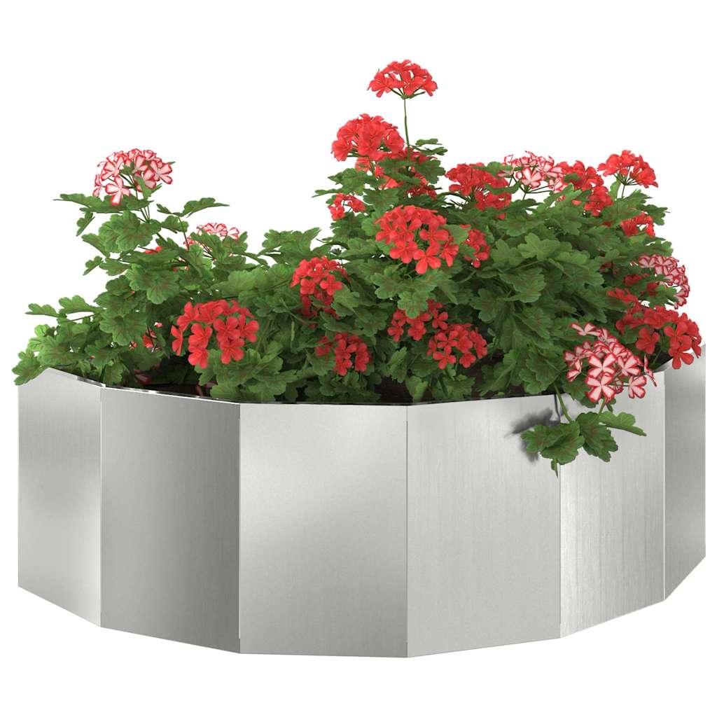 Vidaxl plantenbak zilver 120 x 60 x 35 cm gegalvaniseerd staal