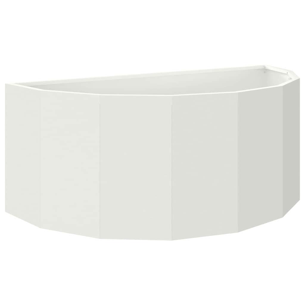 Vidaxl plantenbak wit 90 x 45 x 35 cm staal