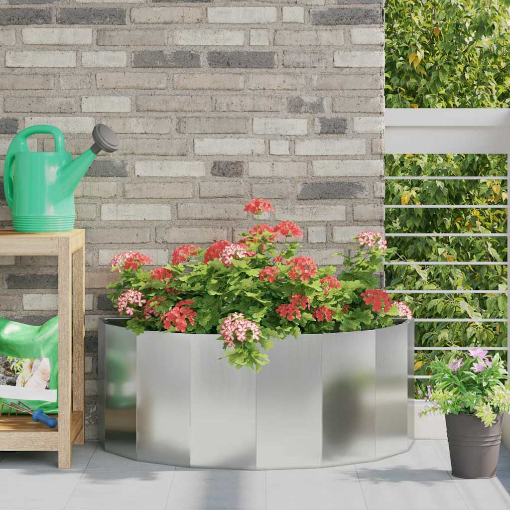 Vidaxl plantenbak zilver 90 x 45 x 35 cm gegalvaniseerd staal