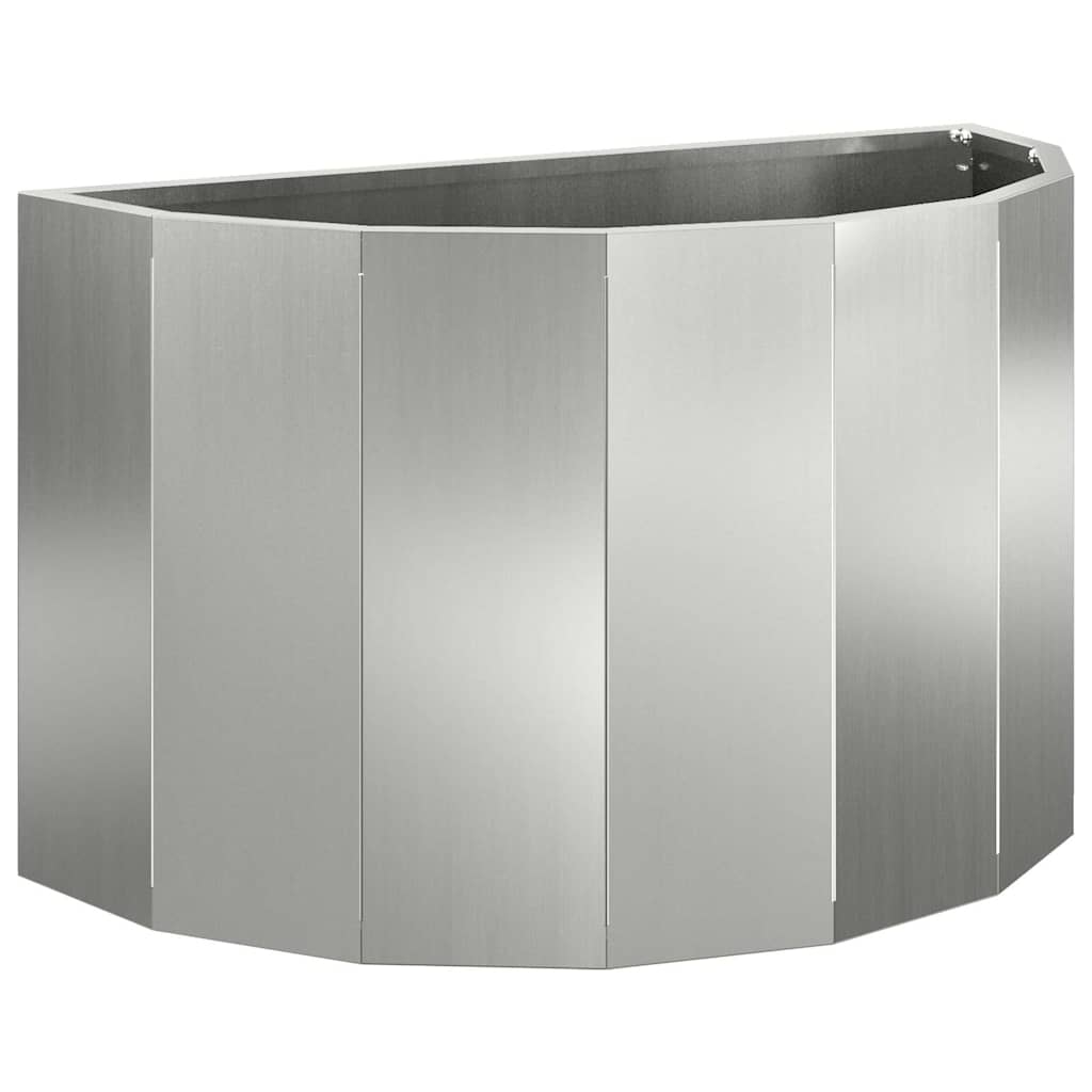 Vidaxl plantenbak zilver 60 x 30 x 35 cm gegalvaniseerd staal