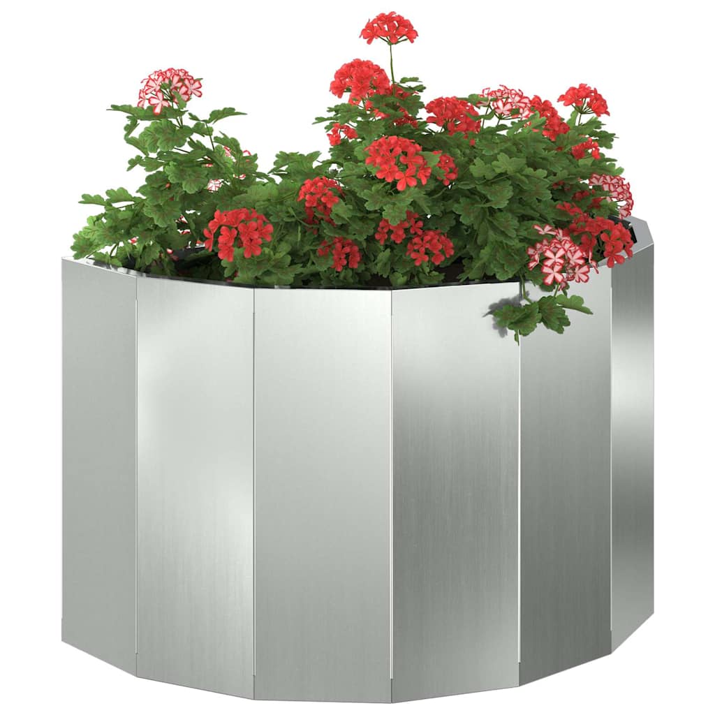 Vidaxl plantenbak zilver 60 x 30 x 35 cm gegalvaniseerd staal