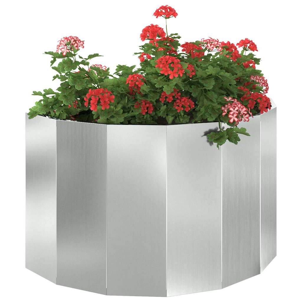 Vidaxl plantenbak zilver 90 x 45 x 50 cm gegalvaniseerd staal