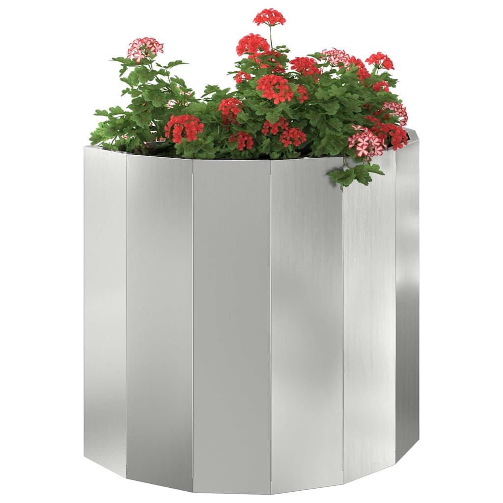 Vidaxl plantenbak zilver 60 x 30 x 50 cm gegalvaniseerd staal